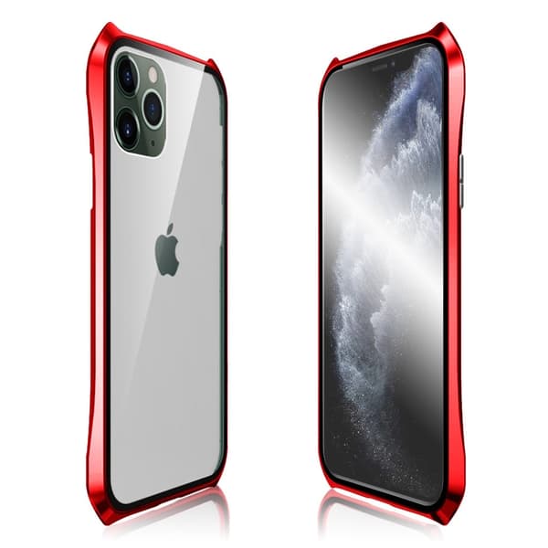 Luphie Bat iPhone 11 Pro Alu-støtfanger + Glass - Rød Red