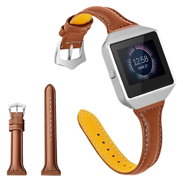 Fitbit Blaze urrem i okselæder - Brun Brown