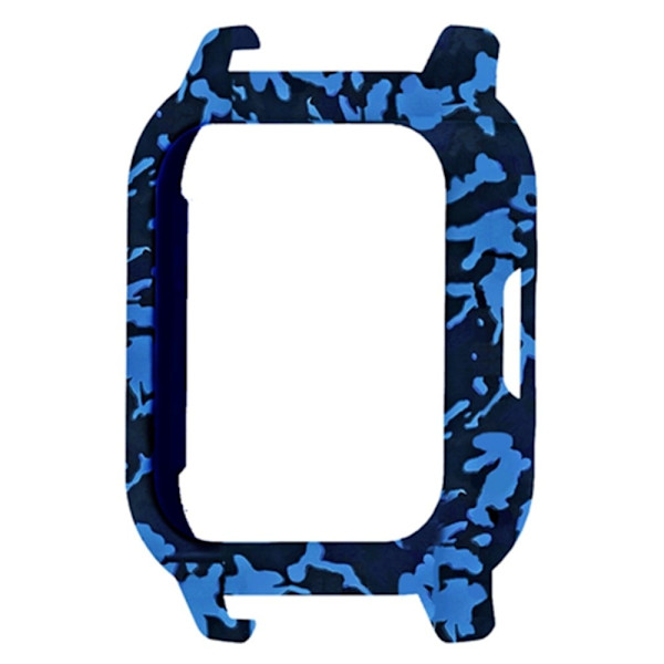 Haylou Solar LS02 Watch Protective Case Pattern Printed Slim-Fit Frame Cover - Blå Camouflage Blue