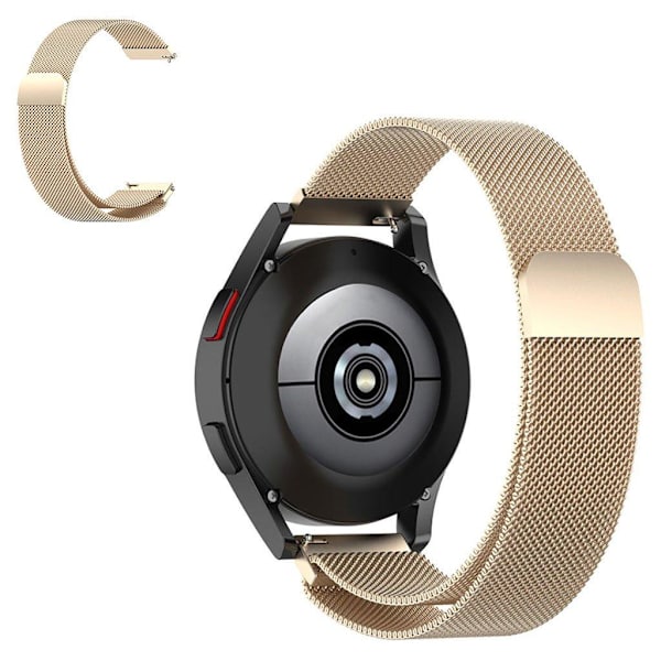 20mm Universal enkelt klockarmband i rostfritt stål - Champagne Brun