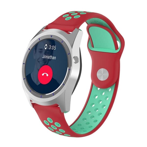 Fossil Q Marshal Gen 2 klockarmband silikon för smartklocka dubbelfärgad - Röd och turkos Blå
