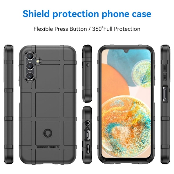 Rugged Shield Samsung Galaxy M44 cover - Sort Black