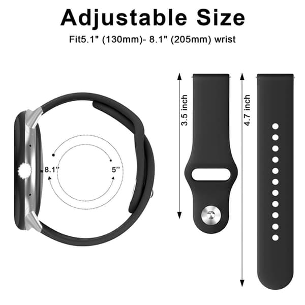 Klockarmband i silikon för Google Pixel Watch - Grå Silvergrå