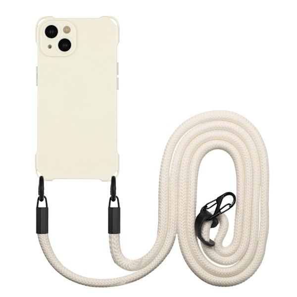 TPU iPhone 15 Plus-etui - Fire Hjørner Dråpebeskyttelse Hvit White