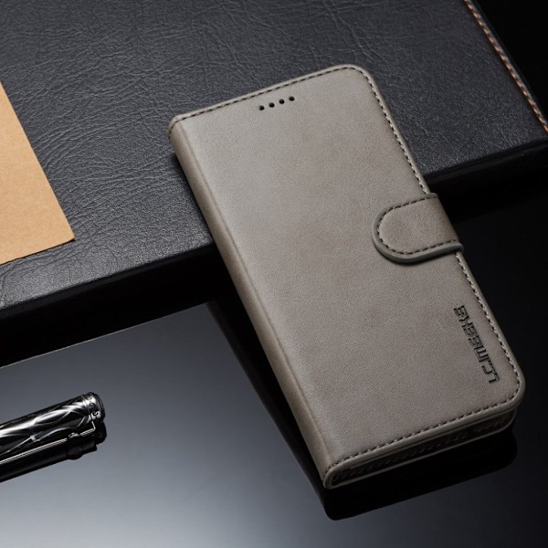 LC.IMEEKE Samsung Galaxy S10e flip case - Harmaa Silver grey