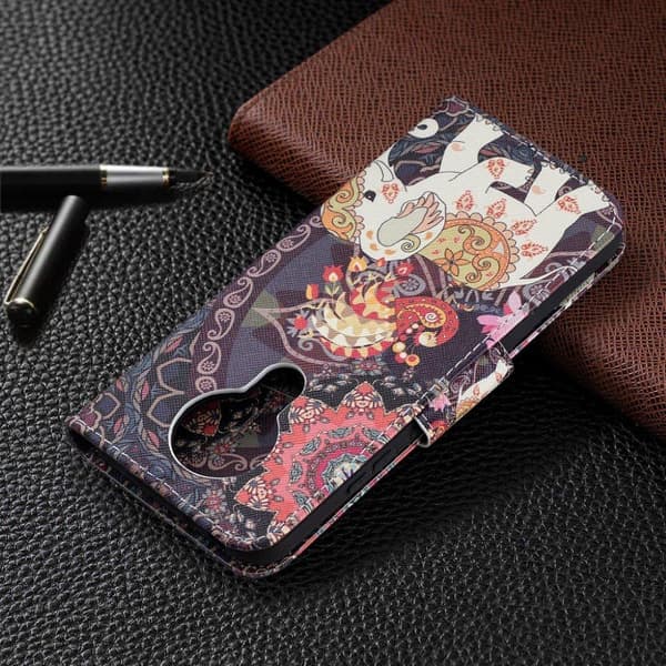 wonderland Nokia 3.4 flip etui - mandala og elefant Multicolor