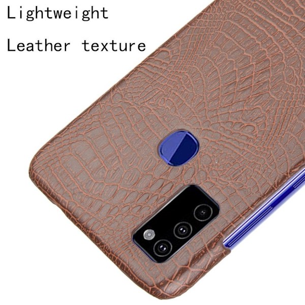 Croco kuoret - Samsung Galaxy M51 - Ruskea Brown