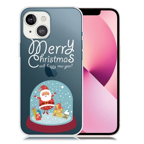 Julecover fleksibelt cover iPhone 13 mini 5.4 inch - Krystalkugle Multicolor