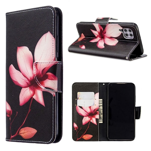 Wonderland Huawei P40 Lite / Nova 6 SE Etui - Rød Blomster Red