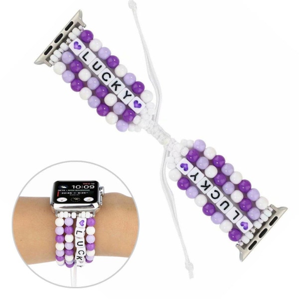 Apple Watch Series 6 / 5 44mm lucky beads rem - lilla Purple