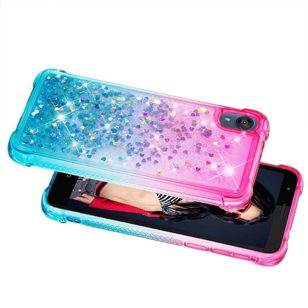Princess Motorola Moto E6 cover - Lyserød / Himmelblå Blue