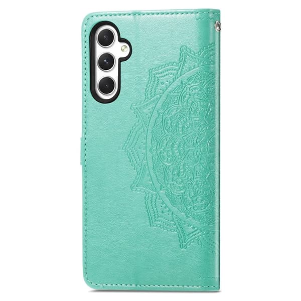 Mandala läder Samsung Galaxy A25 fodral - Grön Grön