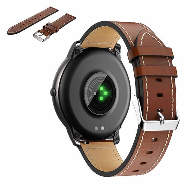 Universal simple genuine leather watch band - Brown Brun