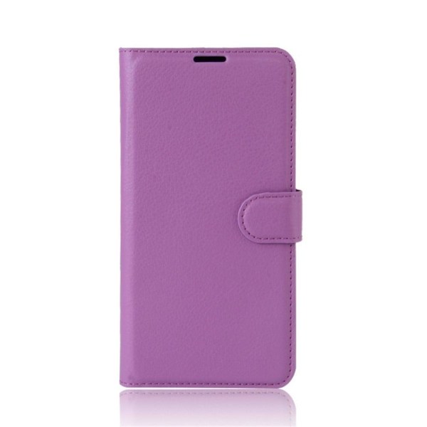 Sony Xperia XZ Premium Læder etui i litchi skind - Lilla Purple