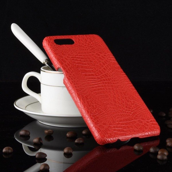 Croco etui - Oppo A12e - Rød Red