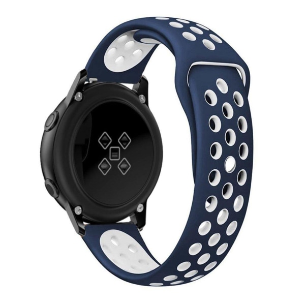 Samsung Galaxy Watch Active kaksivärinen silikoninen ranneke - Sininen / Valkoinen Multicolor