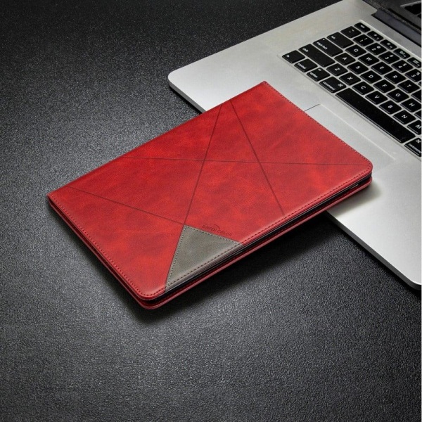 iPad 10.2 (2021) / (2020) / Air (2019) geometric pattern leather Red