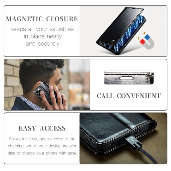 CaseMe iPhone 13 Pro smooth etui - Sort Black