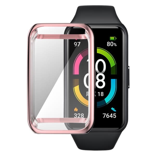 Honor Band 6 enkelt TPU-deksel - Rosa Pink