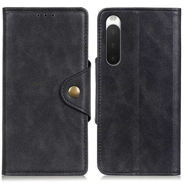 Alpha läder Sony Xperia 10 IV fodral - Svart Svart