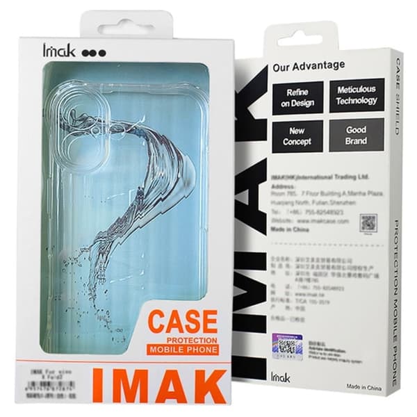 IMAK turvatyyny kuori iPhone 16 - Läpinäkyvä Transparent