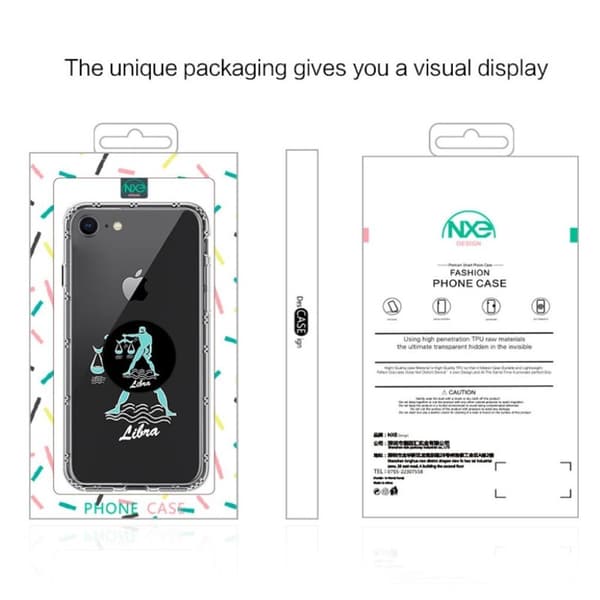 NXE iPhone 7/8 TPU etui med konstellationsmønster - Libra Green