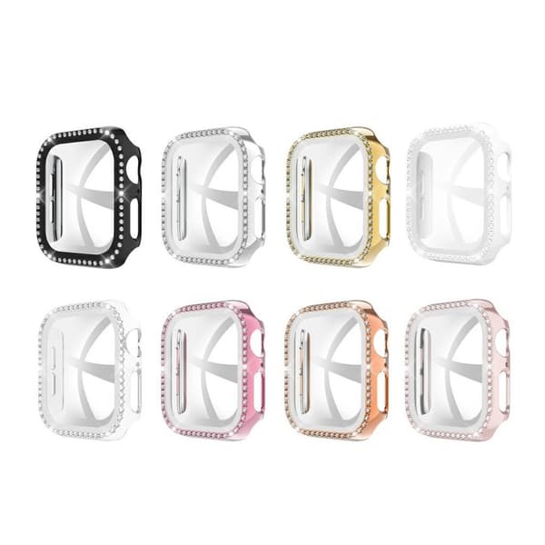 rhinesten décor ramme til Apple Watch Series 3/2/1 42mm - transparent Silver grey
