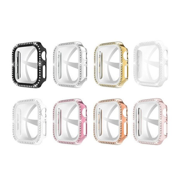 strass décor ram för Apple Watch Series 3/2/1 42mm - transparent Silvergrå