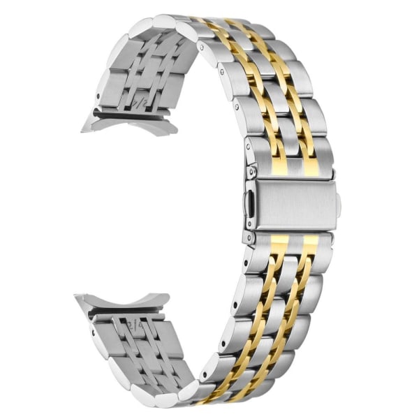 7 bead stylish stainless steel watch strap for Samsung Galaxy Watch 4 - Gold Splicing Gold