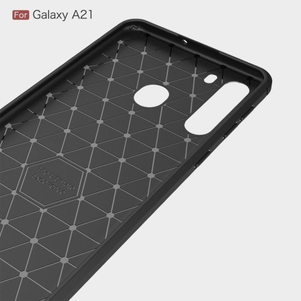 Carbon Flex Samsung Galaxy A21 skal - Svart Svart