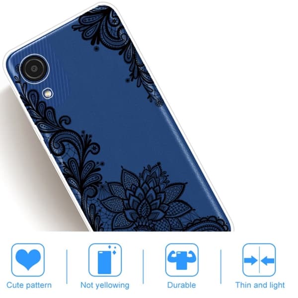 Deco Samsung Galaxy A03 Core Suojakotelo - Lace Flower Black