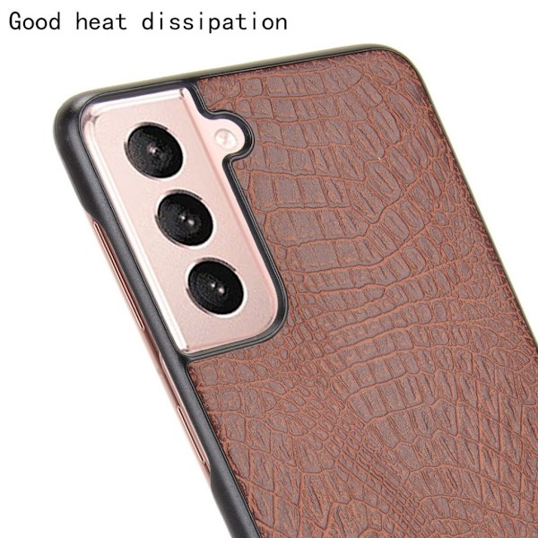 Croco case - Samsung Galaxy S21 - Brun Brown