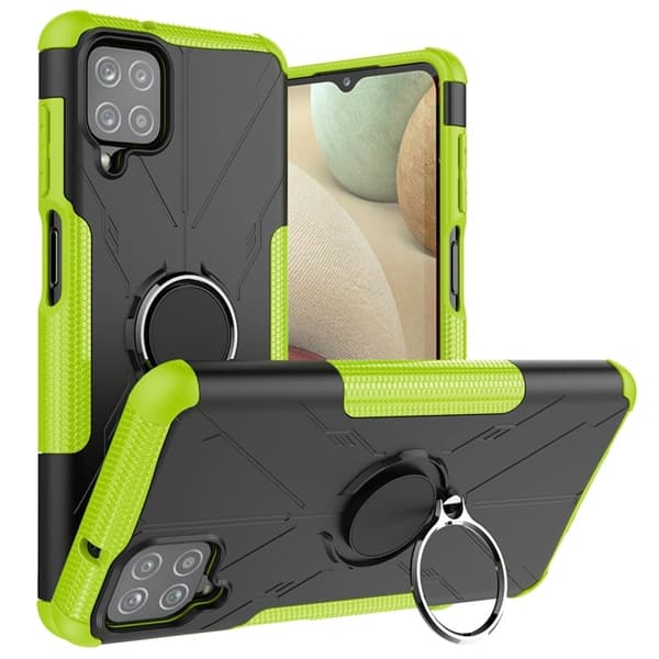 Kickstand-cover med magnetisk plade til Samsung Galaxy A12 5G - Grøn Green