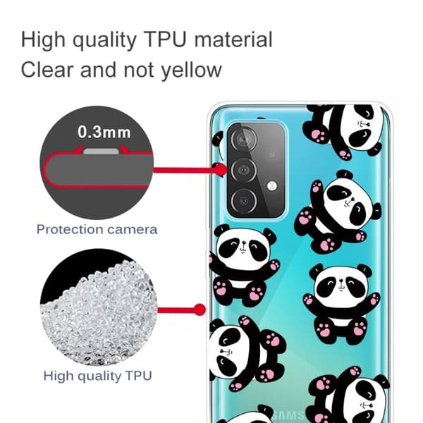 Deco Samsung Galaxy A23 deksel - Pandaer Black