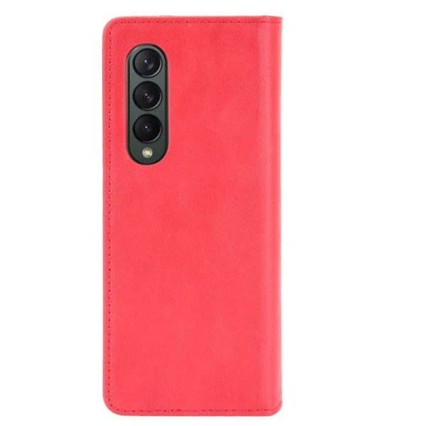 Bofink Vintage Samsung Galaxy Z Fold4 Nahkakotelo - Punainen Red