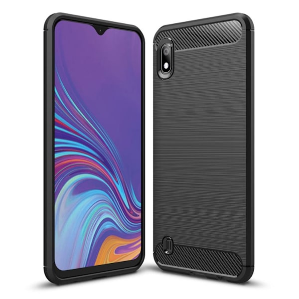 Carbon Flex Samsung Galaxy A10 cover - Sort Black