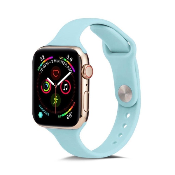 Apple Watch Series 5 40mm enkelt klockarmband i silikon - Baby Blå Blå