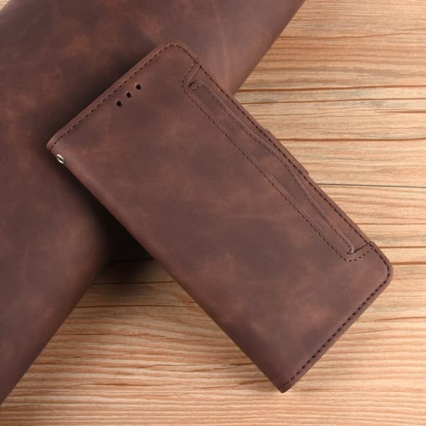 Modern-styled Lær Lommebok Etui til Nokia X10 / X20 - Brun Brown