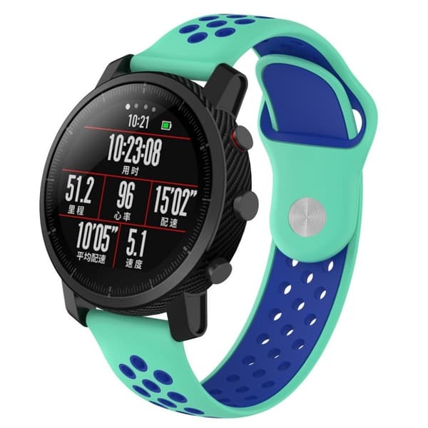 Huami Amazfit to-tone silikone urrem - Cyan / blå Multicolor