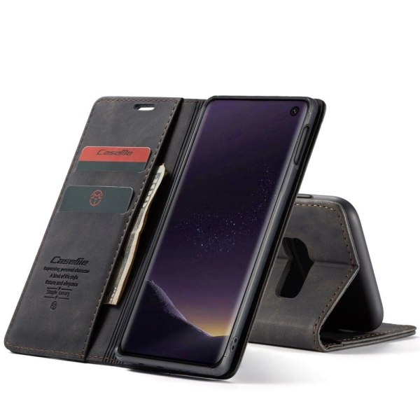 CASEME Samsung Galaxy S10e plånboksfodral med magnetstängning - Svart