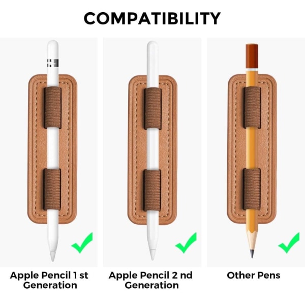 Apple Pencil-pennehylster i læder - Sort Black