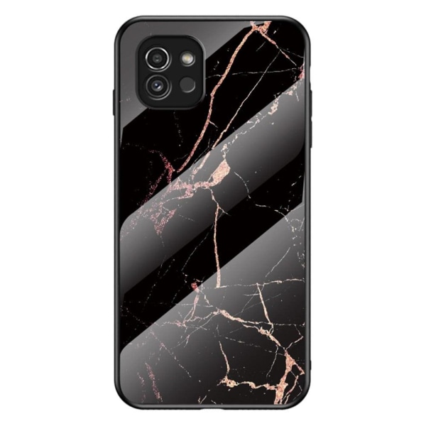 Fantasy Marble Samsung Galaxy A03 Suojakuori - Gold Musta Marble Black