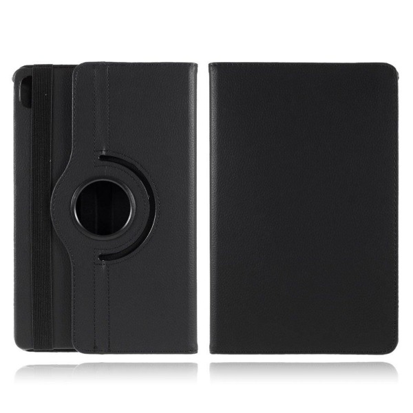 Lenovo Tab P11 360 degree rotatable leather case - Black Black