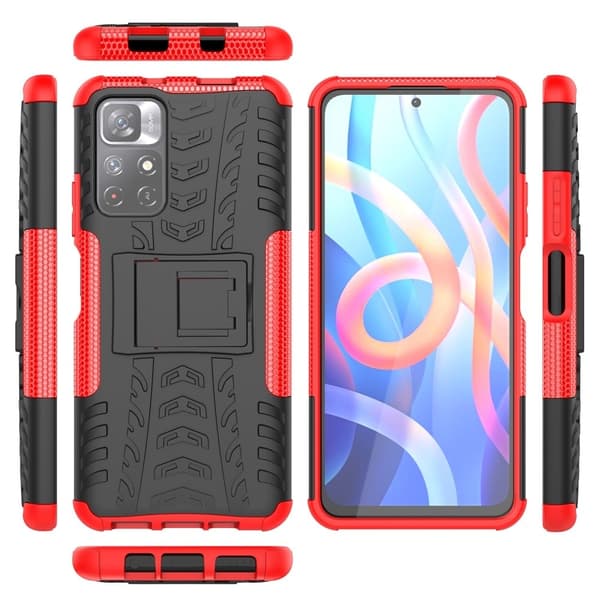 Offroad Etui Xiaomi Redmi Note 11 / Poco M4 Pro 5g - Rød Red