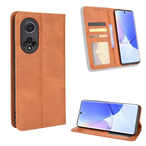 Bofink Vintage Huawei Nova 9 Læretui - Brun Brown
