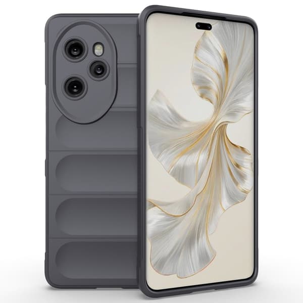 Deksel med mykt grep for Honor 100 Pro - Mørkegrå Silver grey