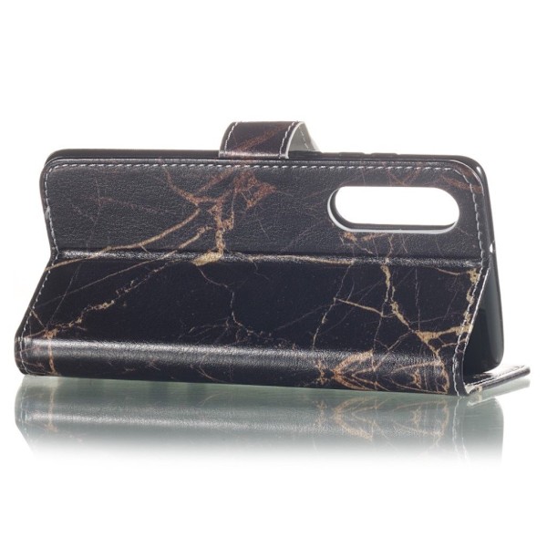 Marble design Huawei P30 kotelot - Musta Marmori Black