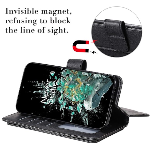 10-slot Pung Etui til OnePlus Ace Pro / 10t - Sortliggrøn Green