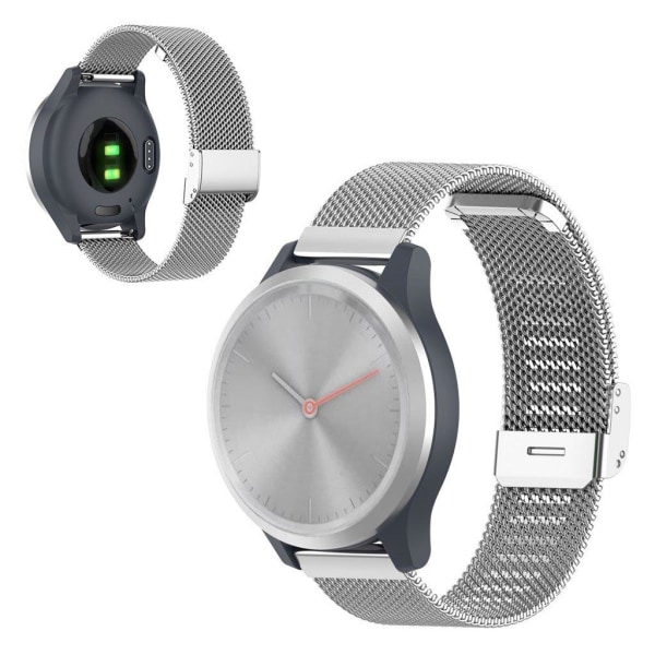 Garmin Vivomove 3s / Vivoactive 4S ruostumattomasta teräksestä valmistettu ranneke - Hopea Silver grey