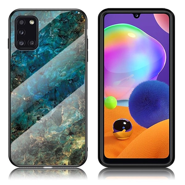 Fantasy Marmor Samsung Galaxy A31 skal - Smaragd Grön